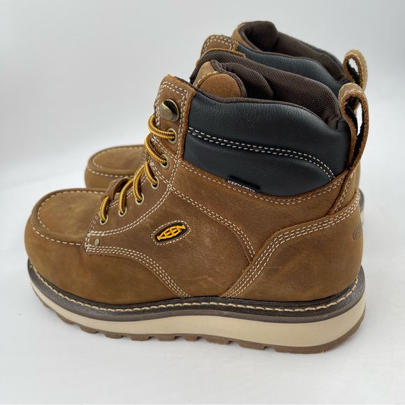 NIB! Keen Men’s Cincinnati 6” Brown Waterproof Carbon-Fiber Toe Work Boot - SZ 9 - Picture 11 of 12